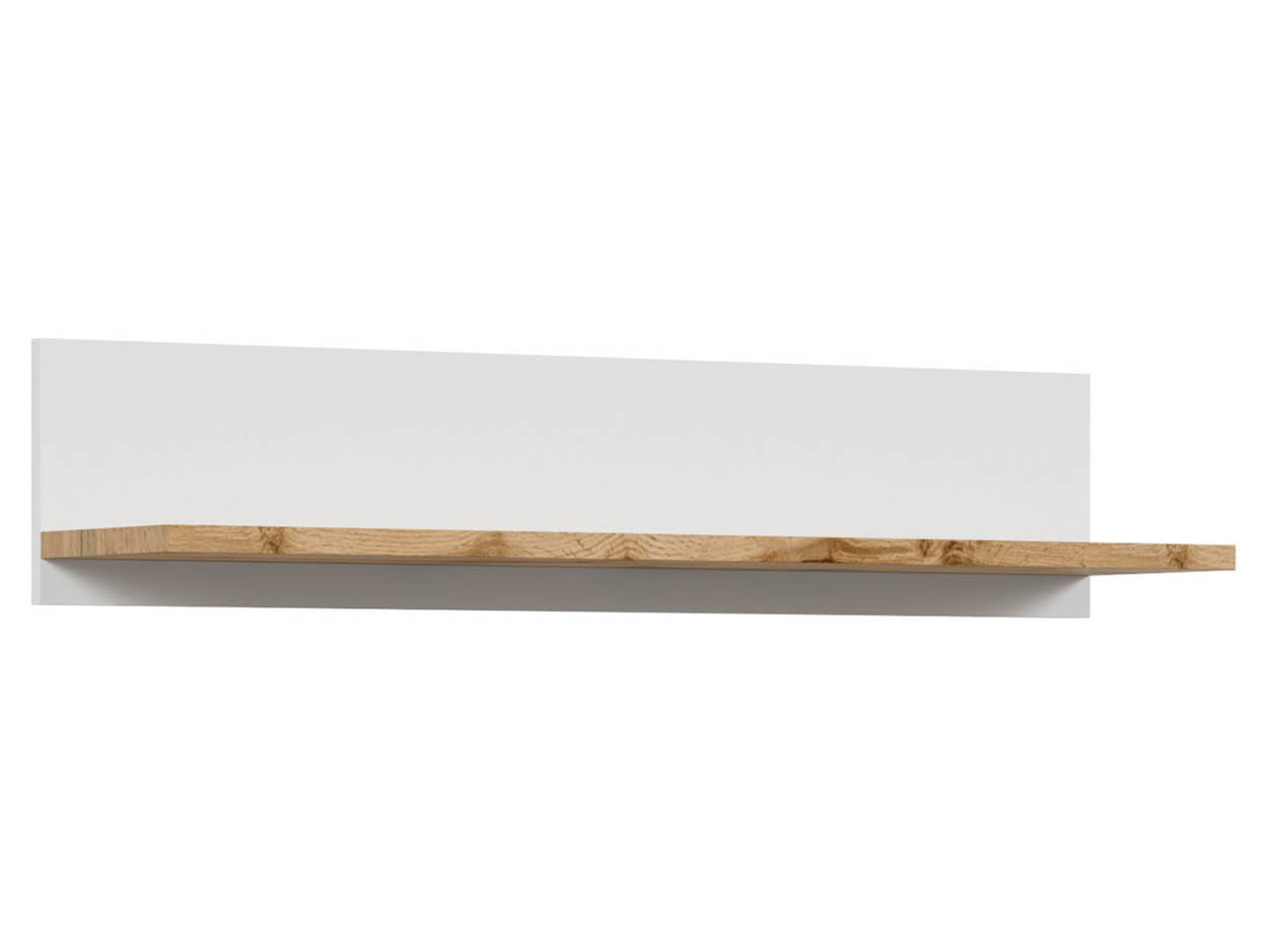 Półka ścienna Holten 106 cm biały/dąb wotan