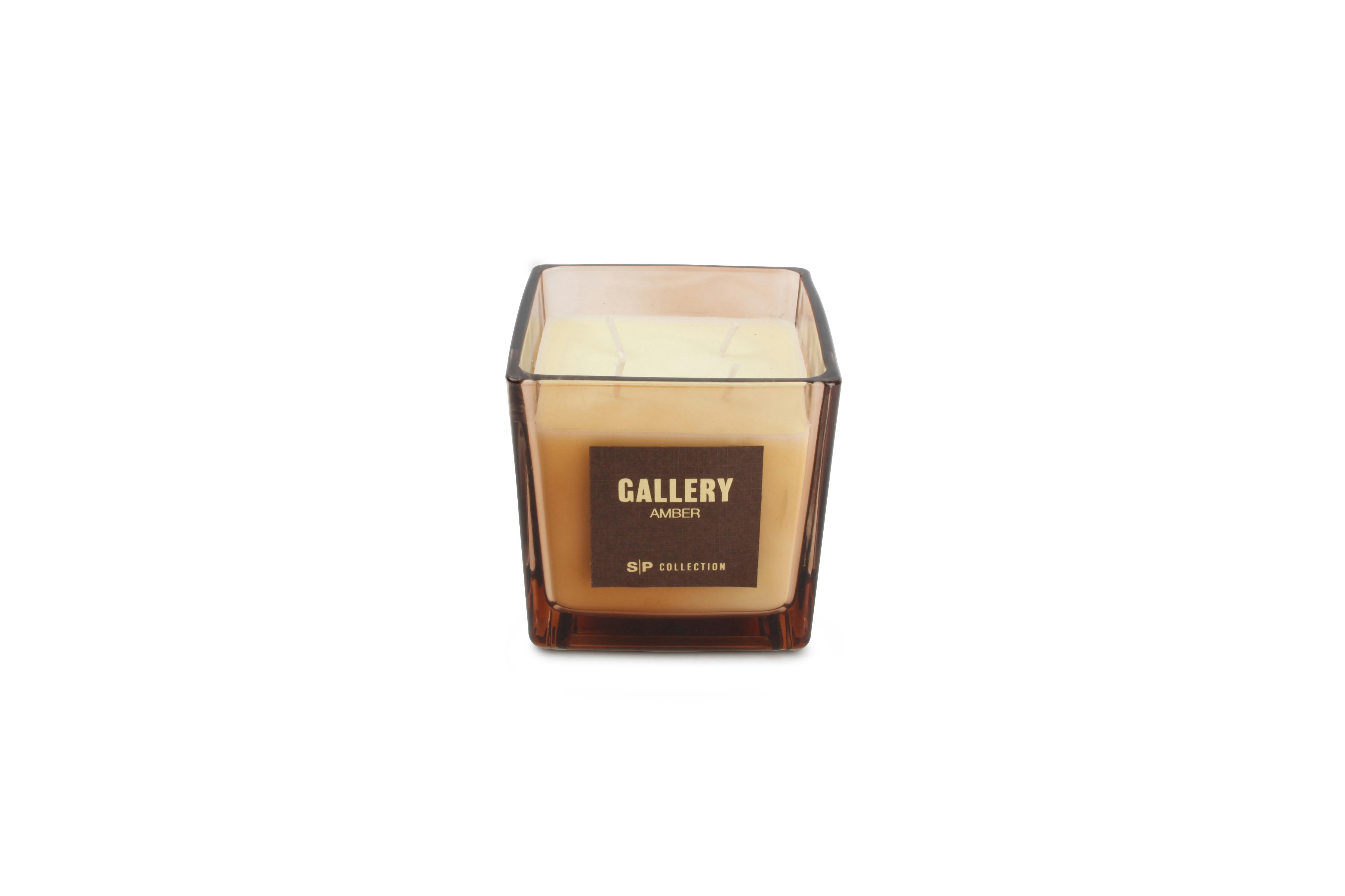 GALLERY - Bougie parfumée en verre ambre 550g