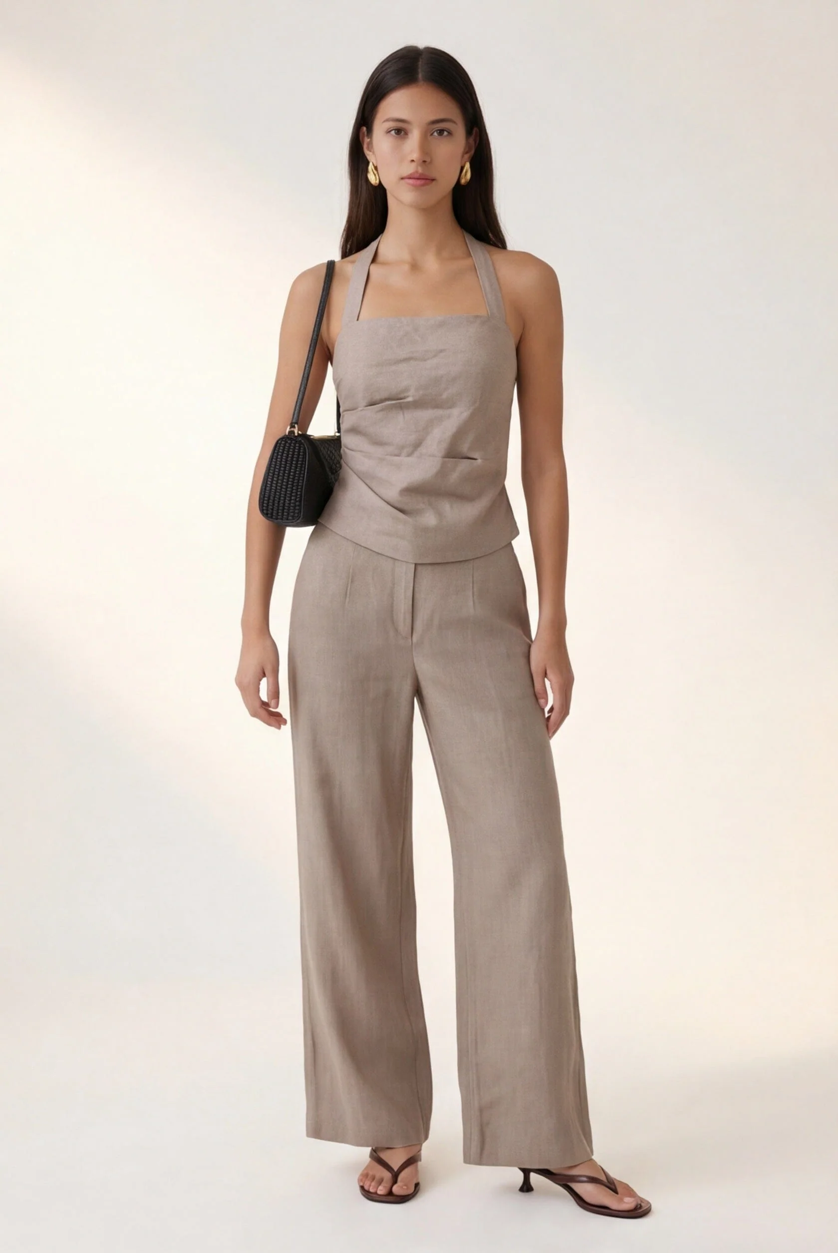 PANTALON LIN - CHELSEA - TAUPE