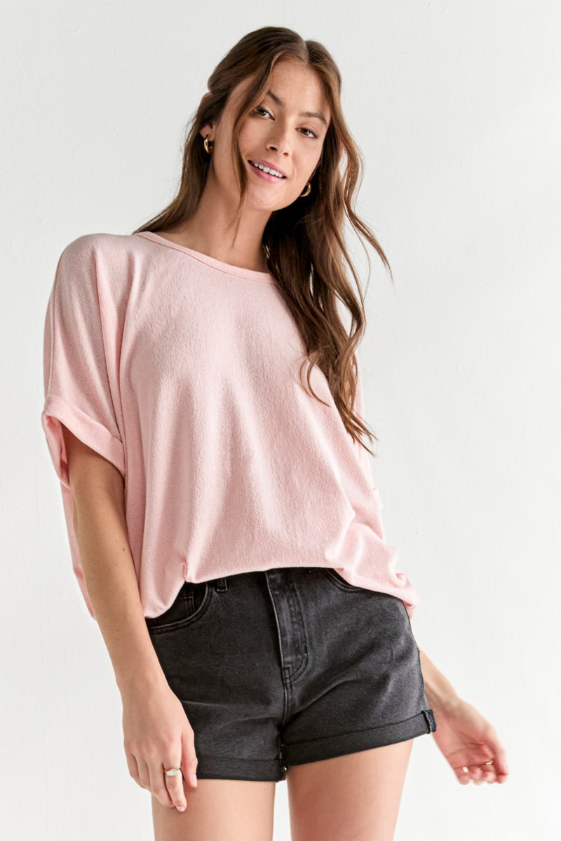 Annabeth Crew Neck Dolman Tee