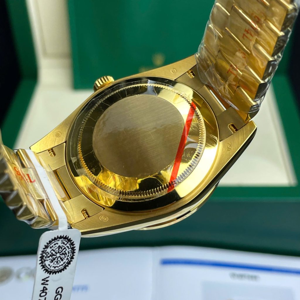 Rolex Day-Date YG Plated Gem-set Bezel Diamond Dial 40mm Super Clone