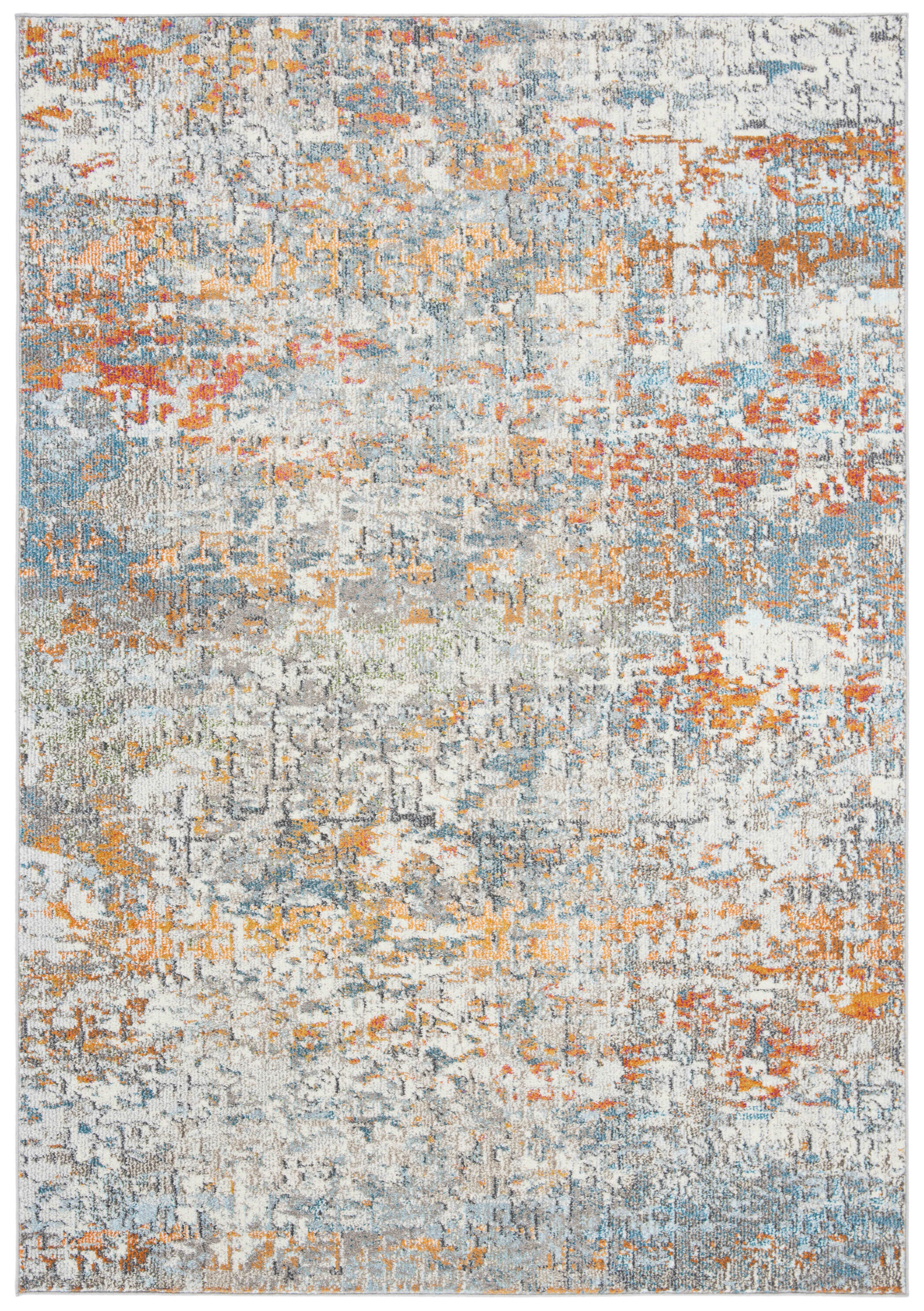 MADISON - Tapis de salon interieur en gris & rose, 122 x 183 cm