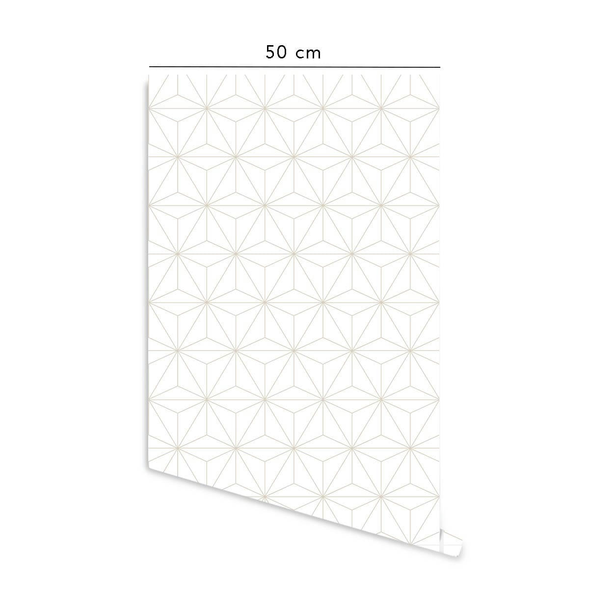 TOKYO - Papier peint vinyle adhésif écru 50x300 cm