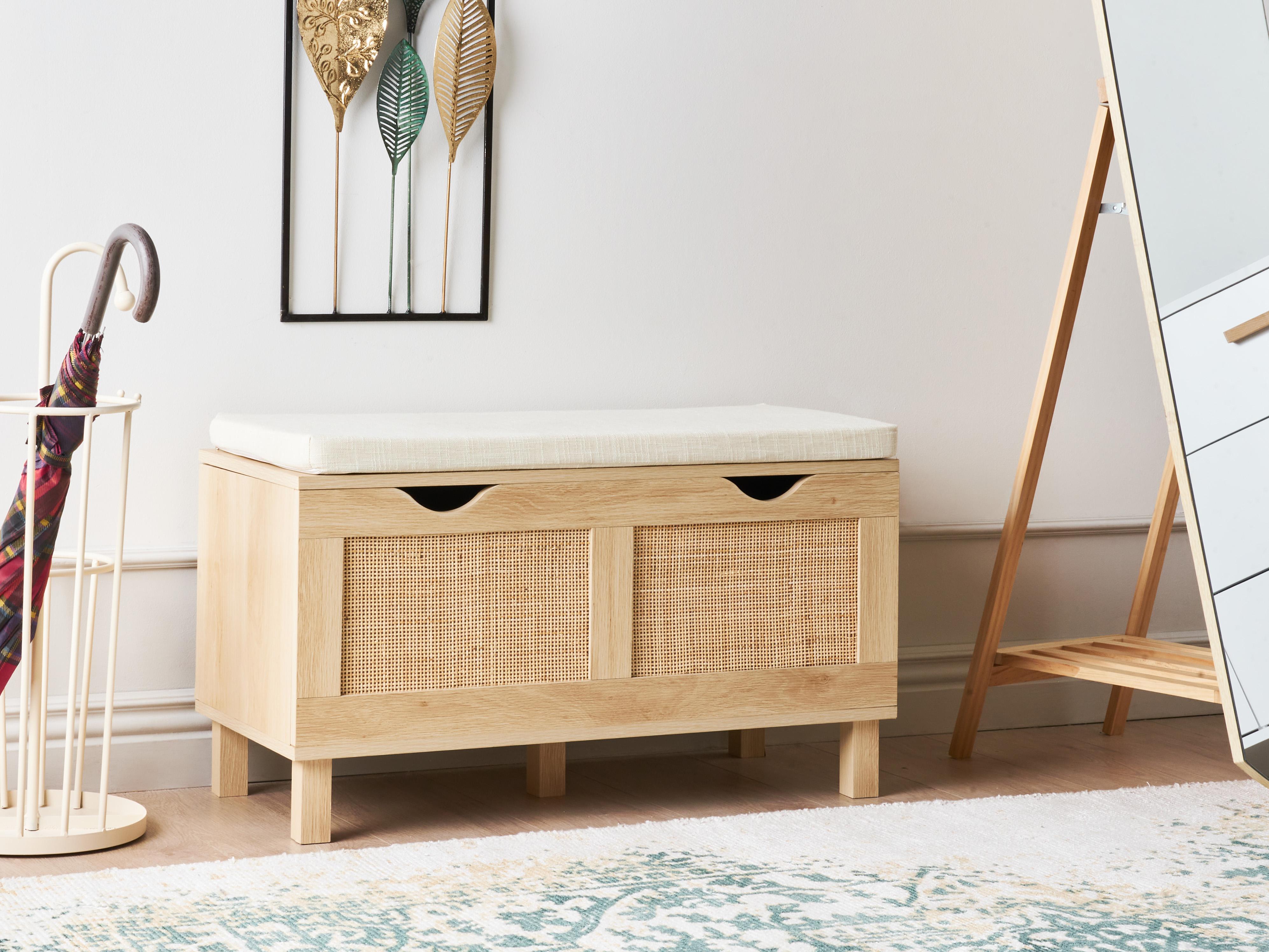 Shoe Bench WASHINGTON Light Brown