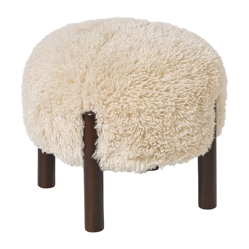 Poef beatle - beige/bruin - &Oslash;40x34.5 cm