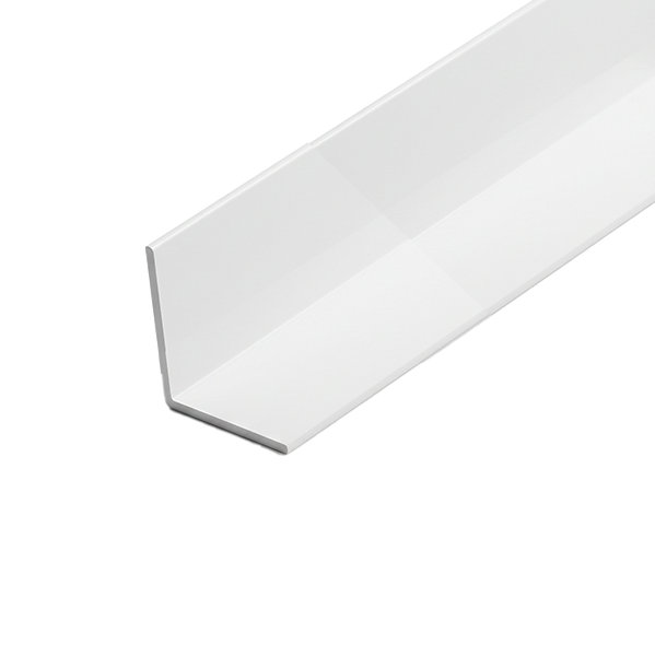 Cornière inégale PVC blanche 40 x 10mm, L. 2 m CQFD