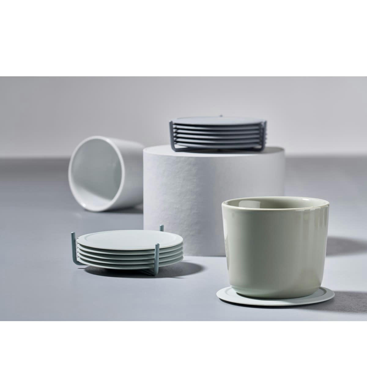 SINGLES - Tasses thermos en argile beige clair - Lot de 2