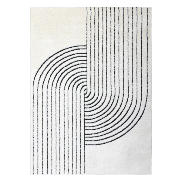 Dywan MODE 8587 geometryczny krem / czarny 80x150 cm
