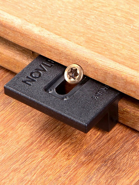 Kit terrasse complet en bois exotique itauba avec clips HardWood - lot : 35m² - Longueur de lame : 1850 mm