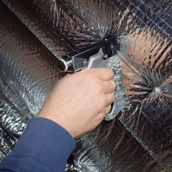 FISHTEC - Agrafeuse cloueuse 3 en 1 - Réglable - 1200 agrafes et clous inclus - Pour murs, câbles et bricolage - Corps métal