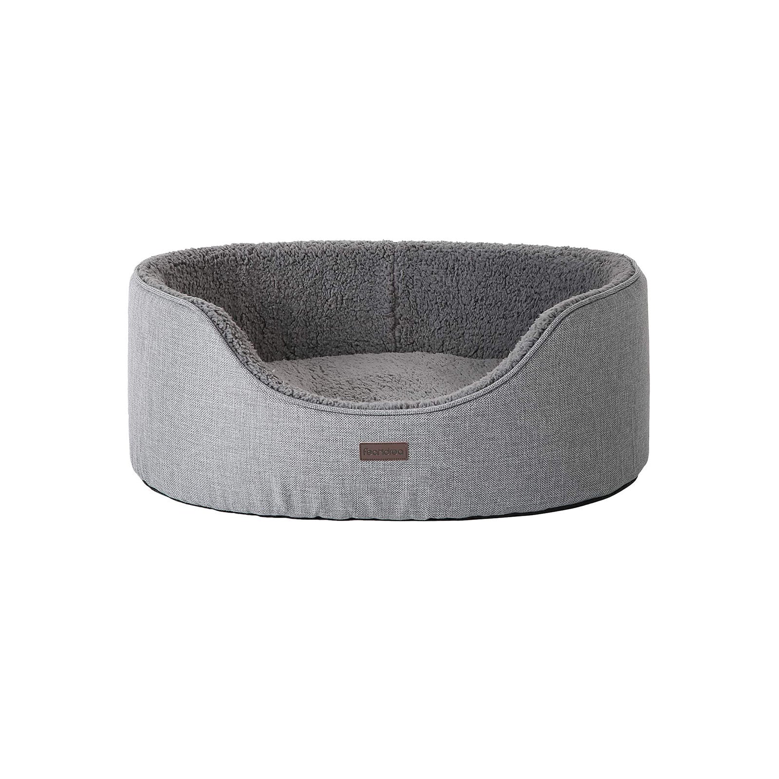 Panier coussin réversible L gris