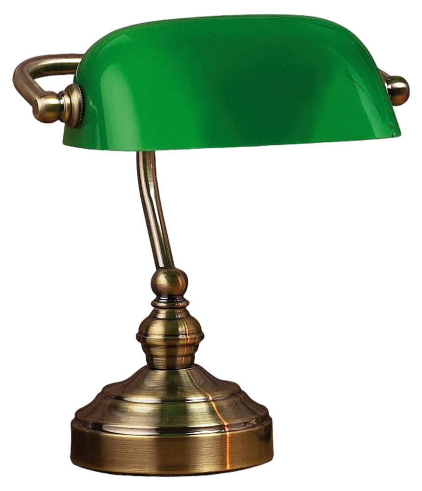 BORDLAMPE MARKSLÖJD BANKERS OKSID/GRØNN 25CM