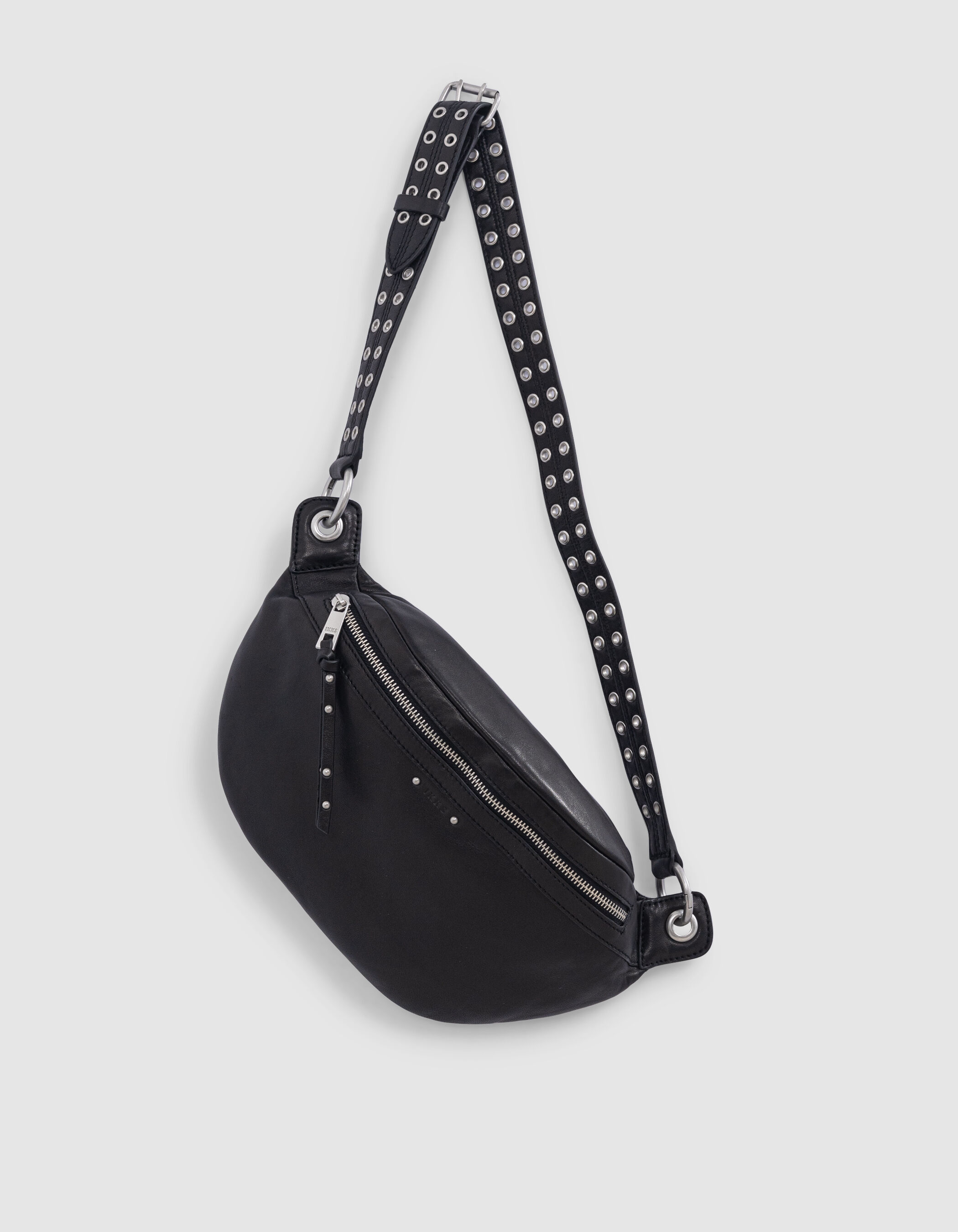 Sac banane 1440 noir cuir Femme