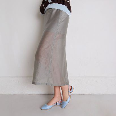 Ballerines ouvertesen vernis et cuir bleu ciel | DHAPOU