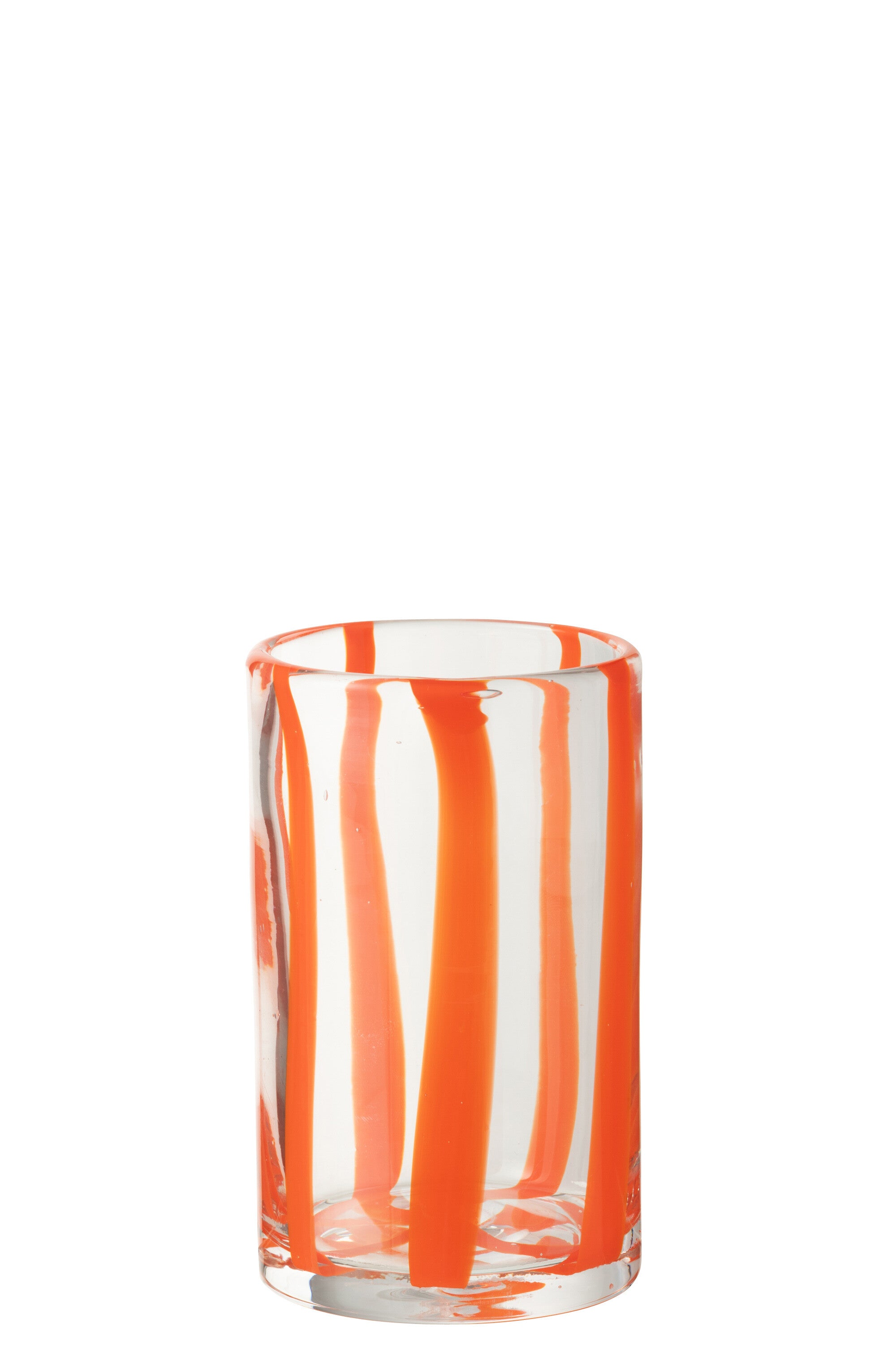 J-Line glas Strepen - glas - transparant/oranje