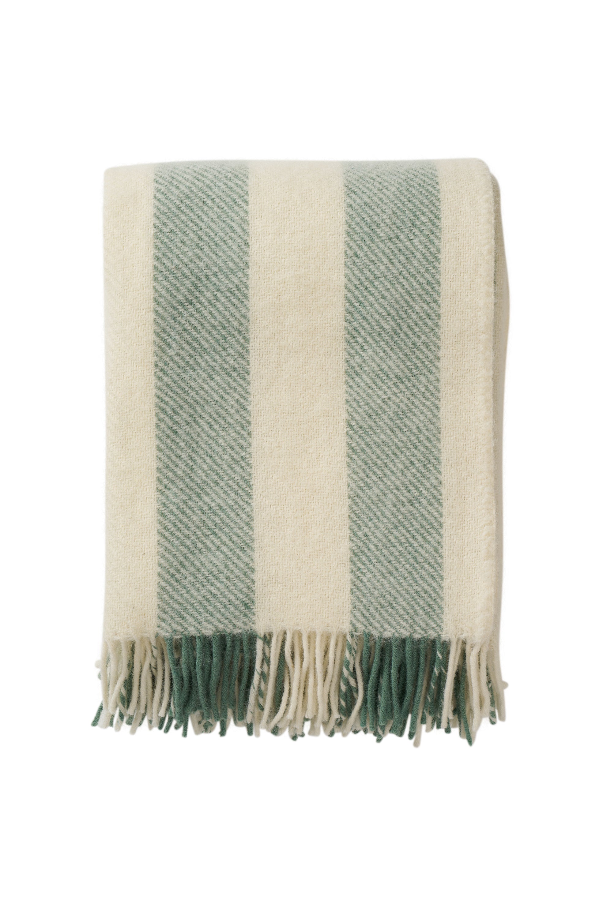 Klippan 100% wollen deken - Gotland - vertical stripe - groen- 130x200cm
