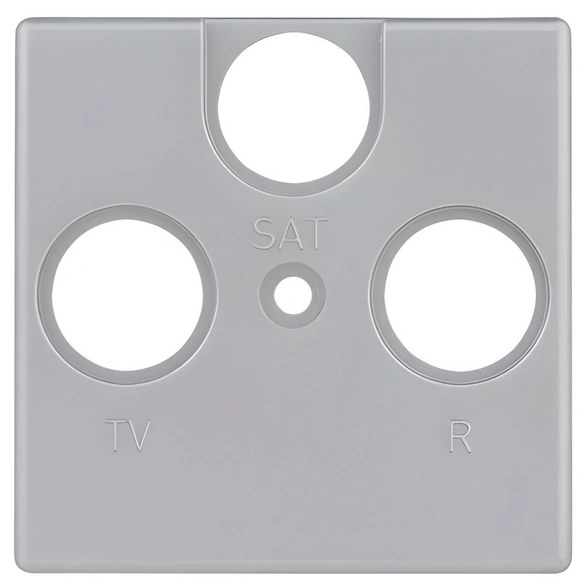 Quadro Abdeckung Antenne SAT, Silber, Kunststoff