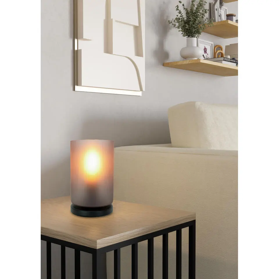 EGLO Colomera Tafellamp - E27 - 19,5 cm - Zwart/Mat Grijs