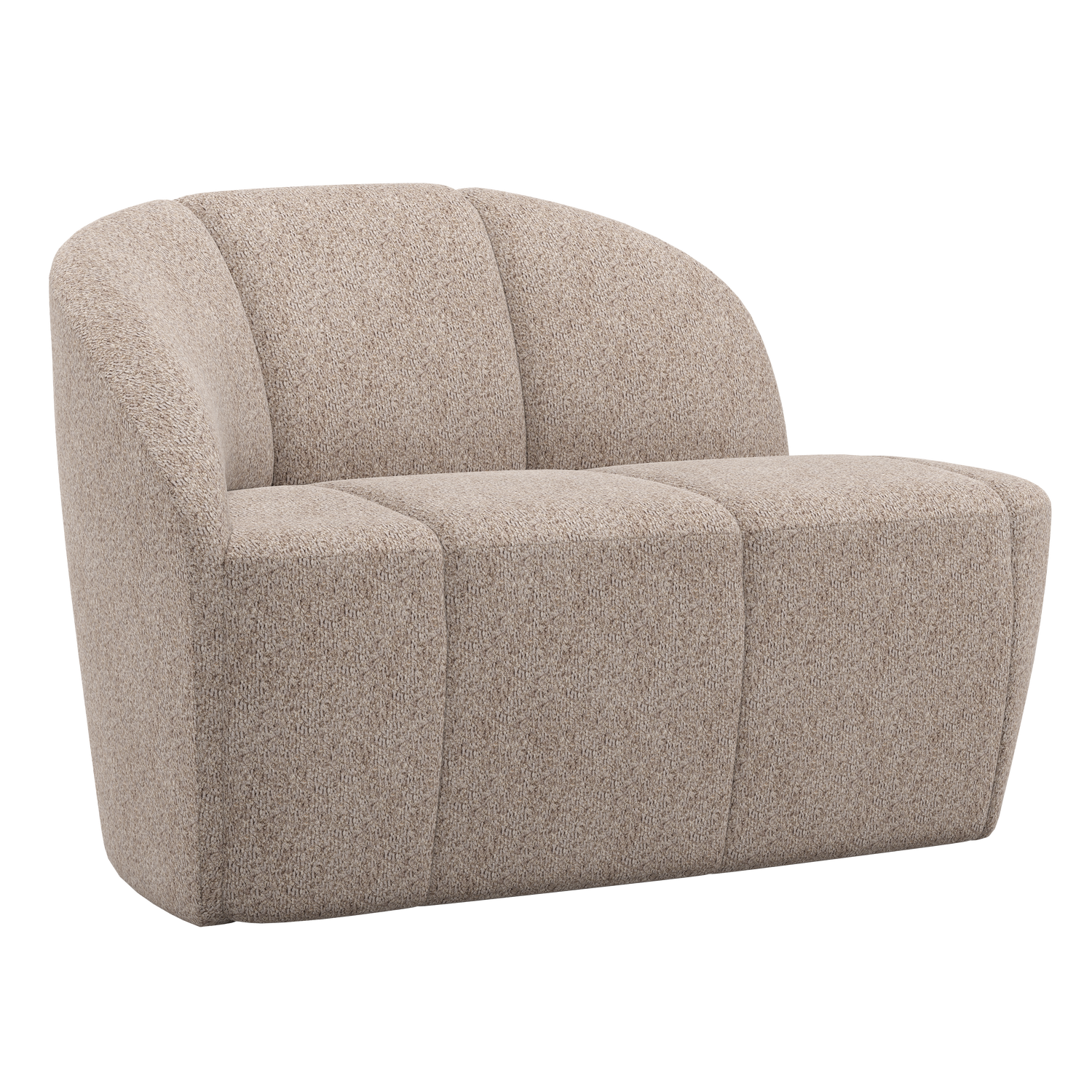 WOOOD 2-zits bankje links Mojo - Wollig - Donkerzand - 73x112x77