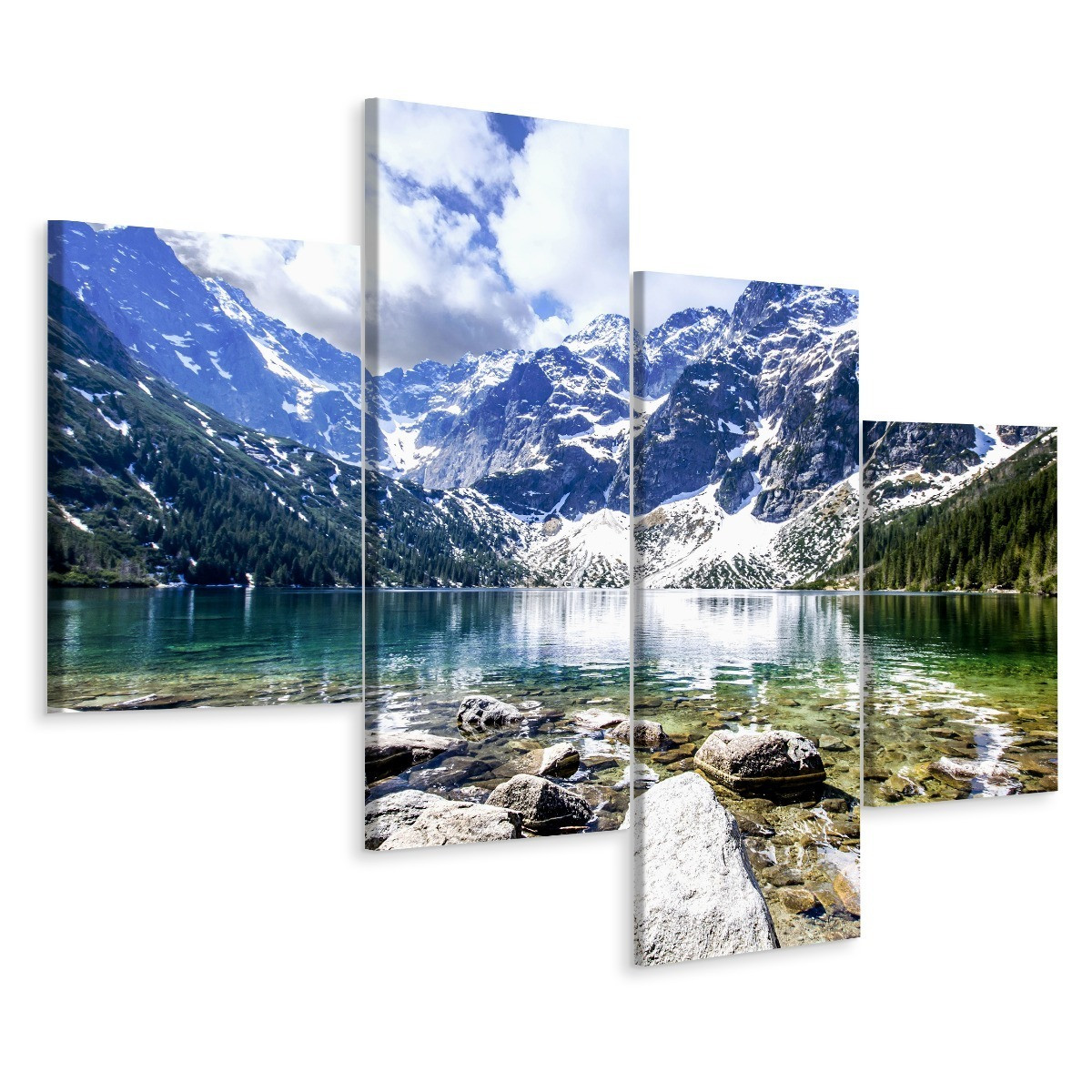Obraz Wieloczęściowy Górski Pejzaż Morskie Oko 80x50cm