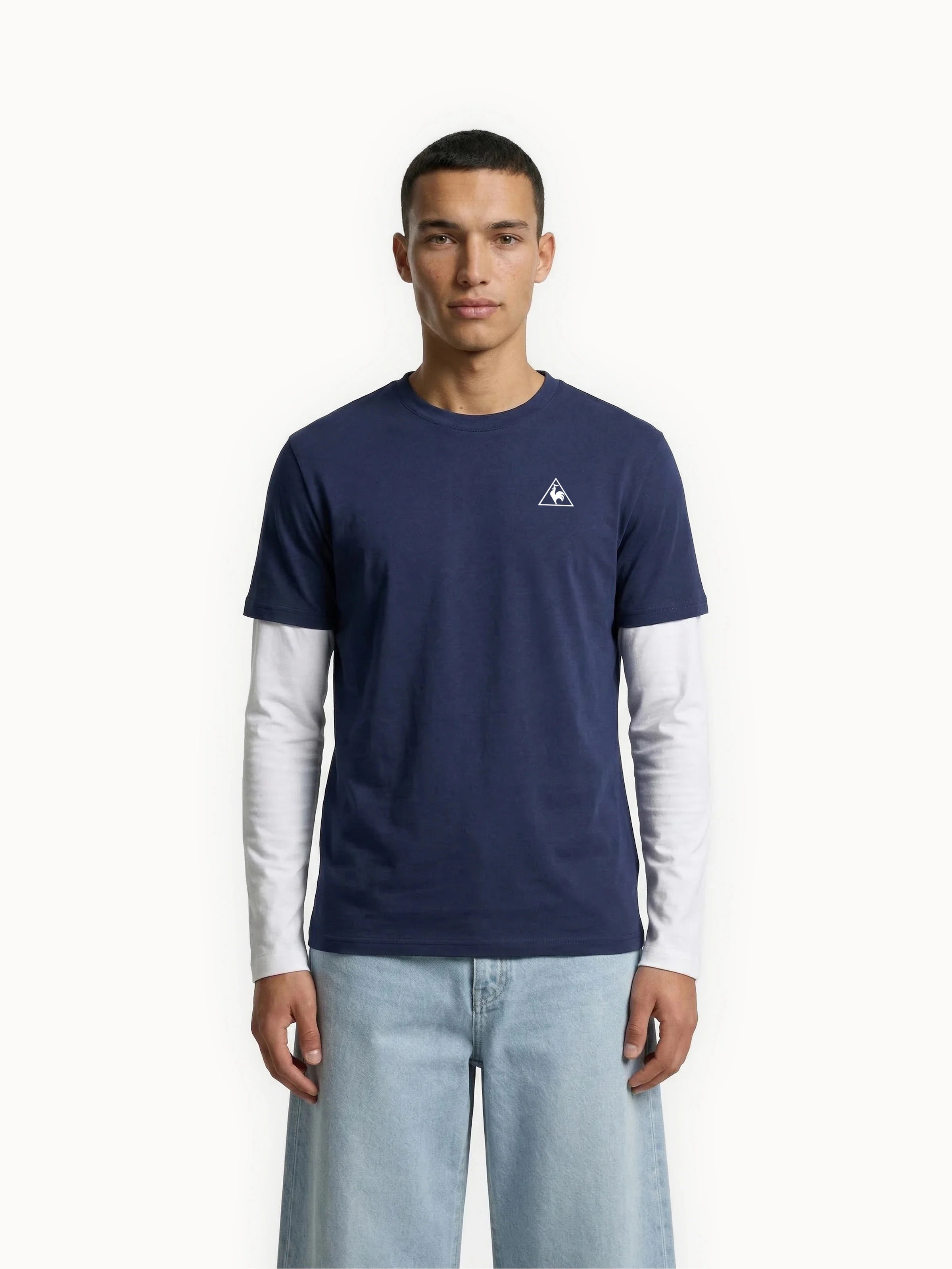 T-shirt en jersey de coton et logo triangle