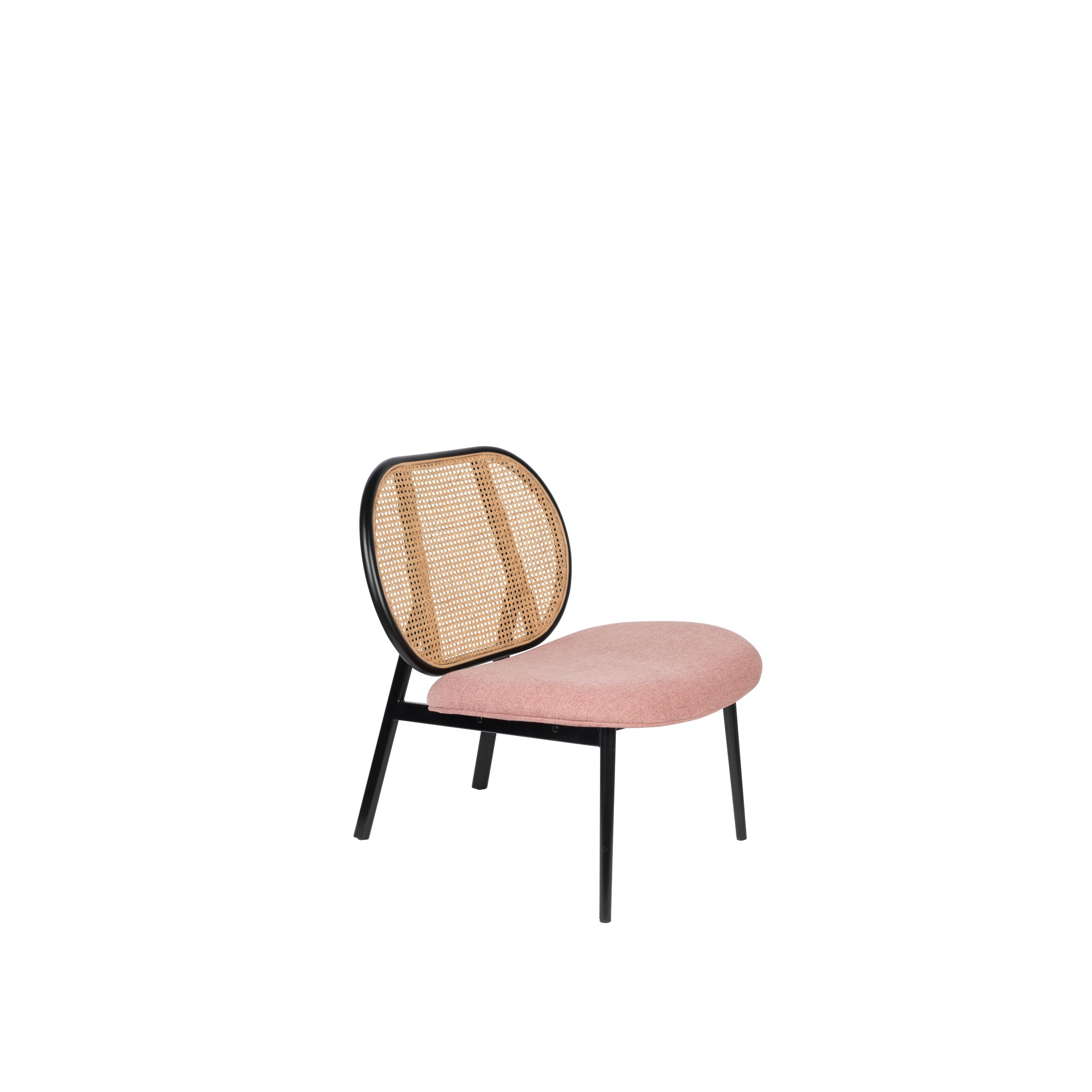 Zuiver Spike Loungestoel Naturel/Roze