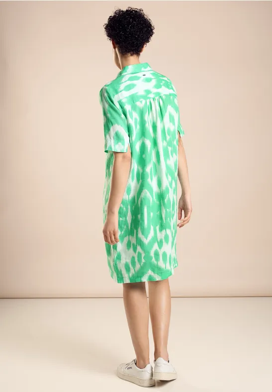 Print Leinen Kleid