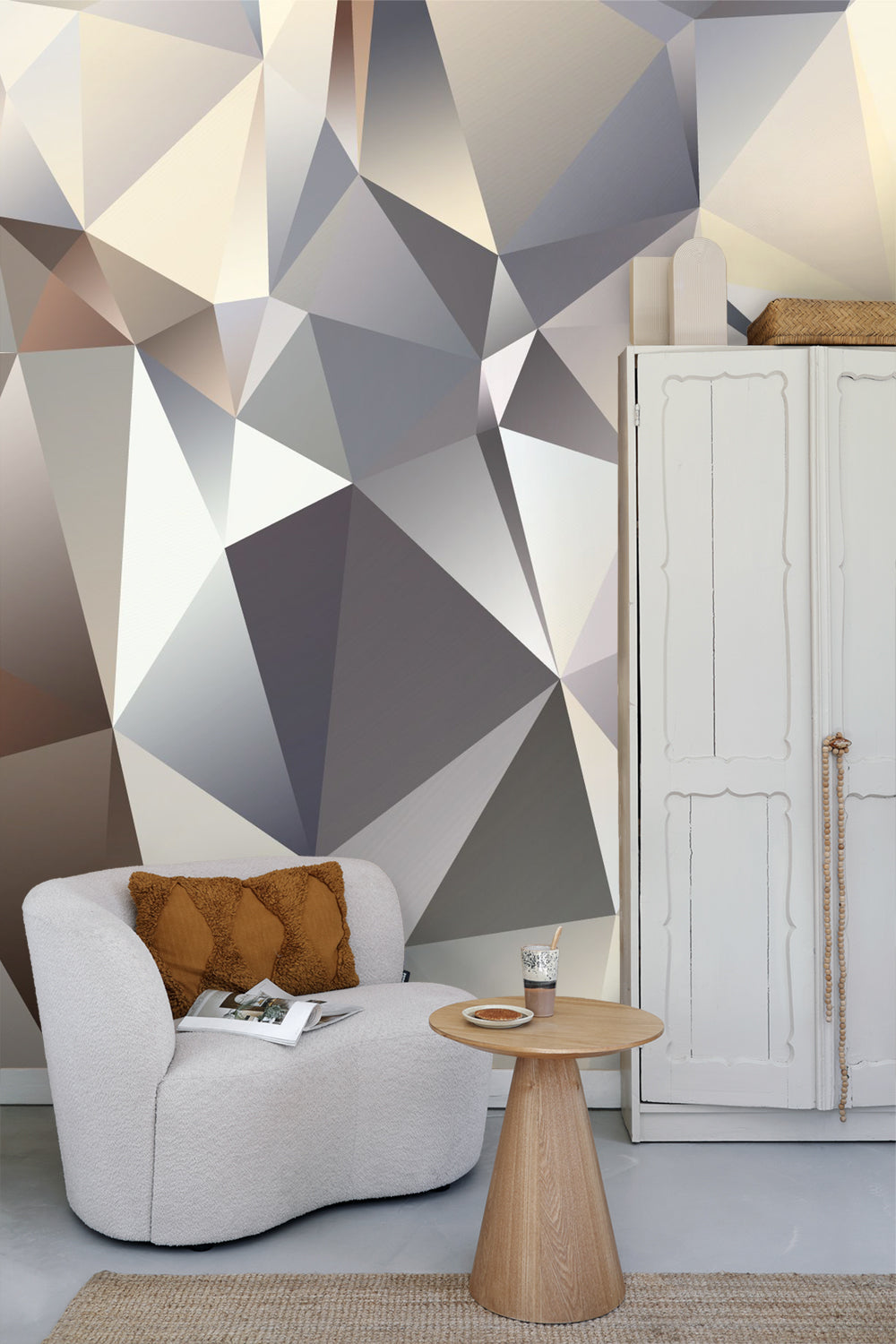 Sanders & Sanders fotobehang 3D-motief beige, bruin en grijs - 375 x 270 cm - 600497