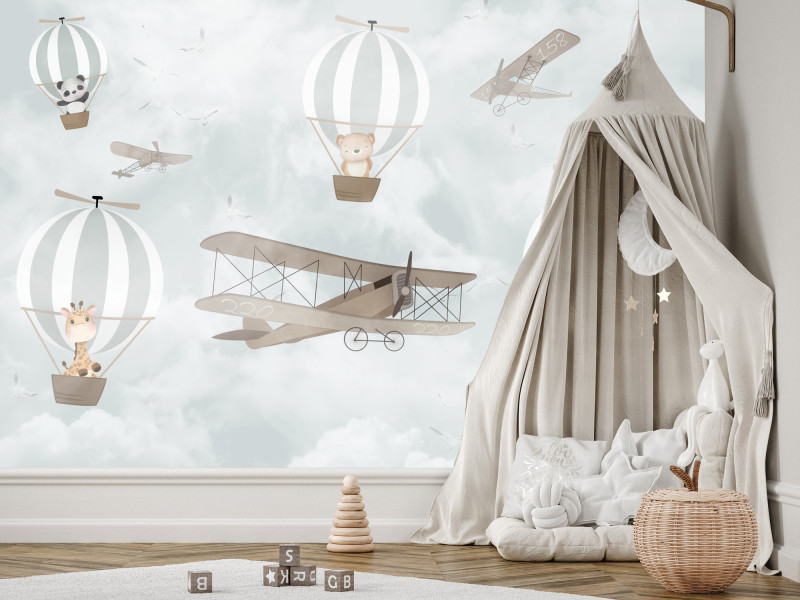 Fototapeta Balony pośród chmur 100x70cm