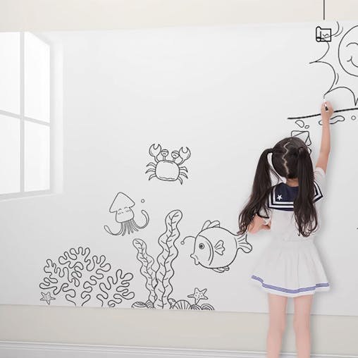 SOGA 2X 60cm x 1000cm Clear Dry Erase Whiteboard Wall Sticker