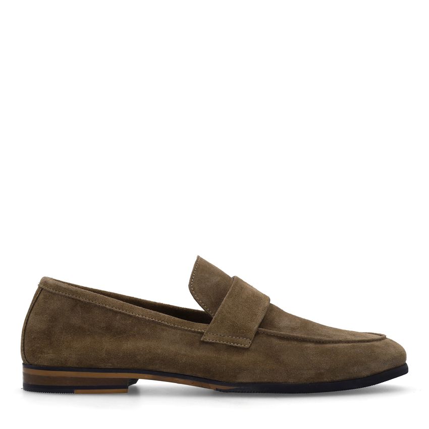 Manfield Taupe su&eacute;de loafers