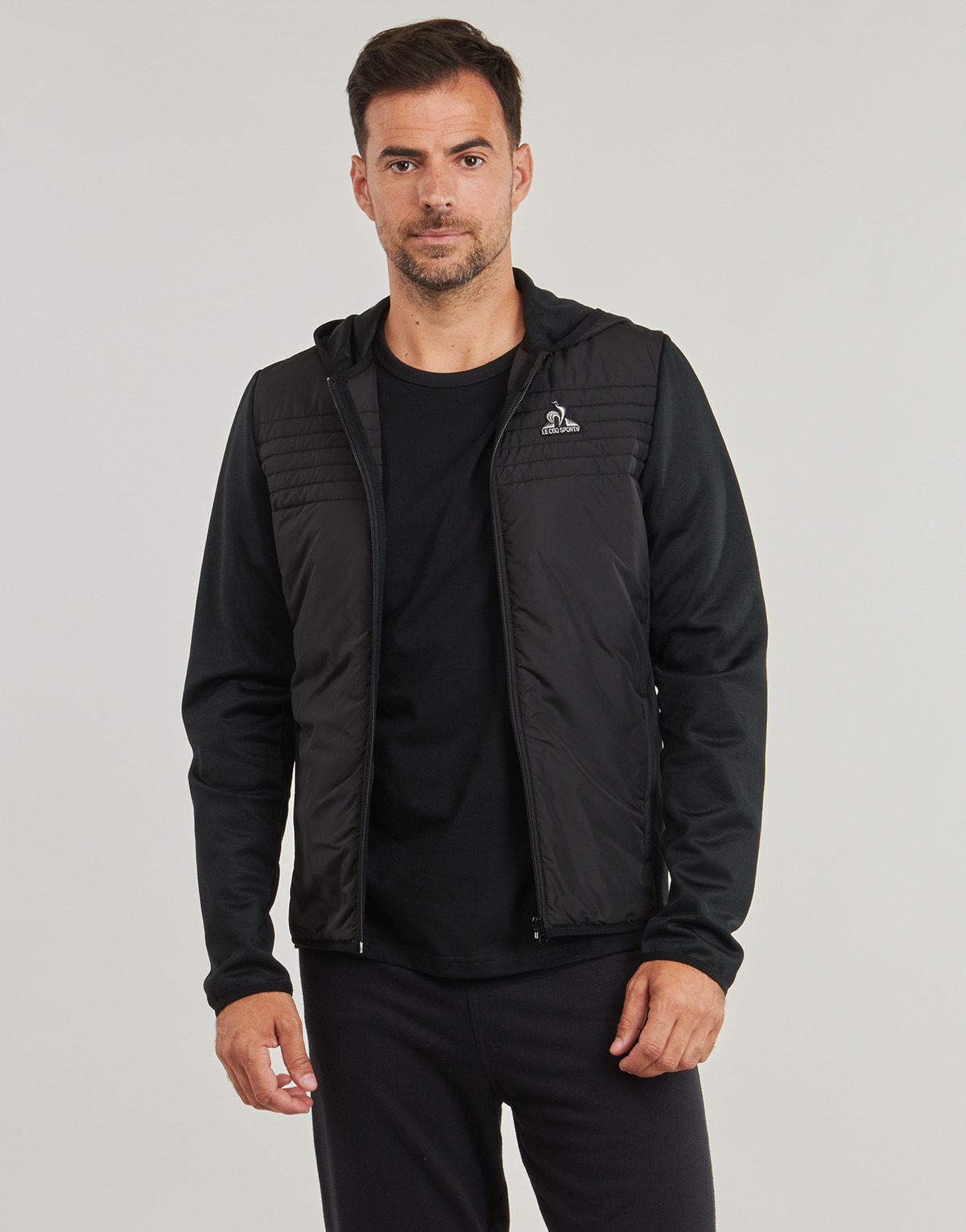 Le Coq Sportif - HYBRIDE FZ Hoody N°1 M -  black