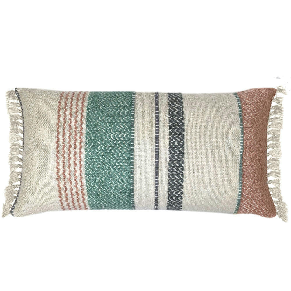 BERBER - Coussin multicolore vert pastel 37x70