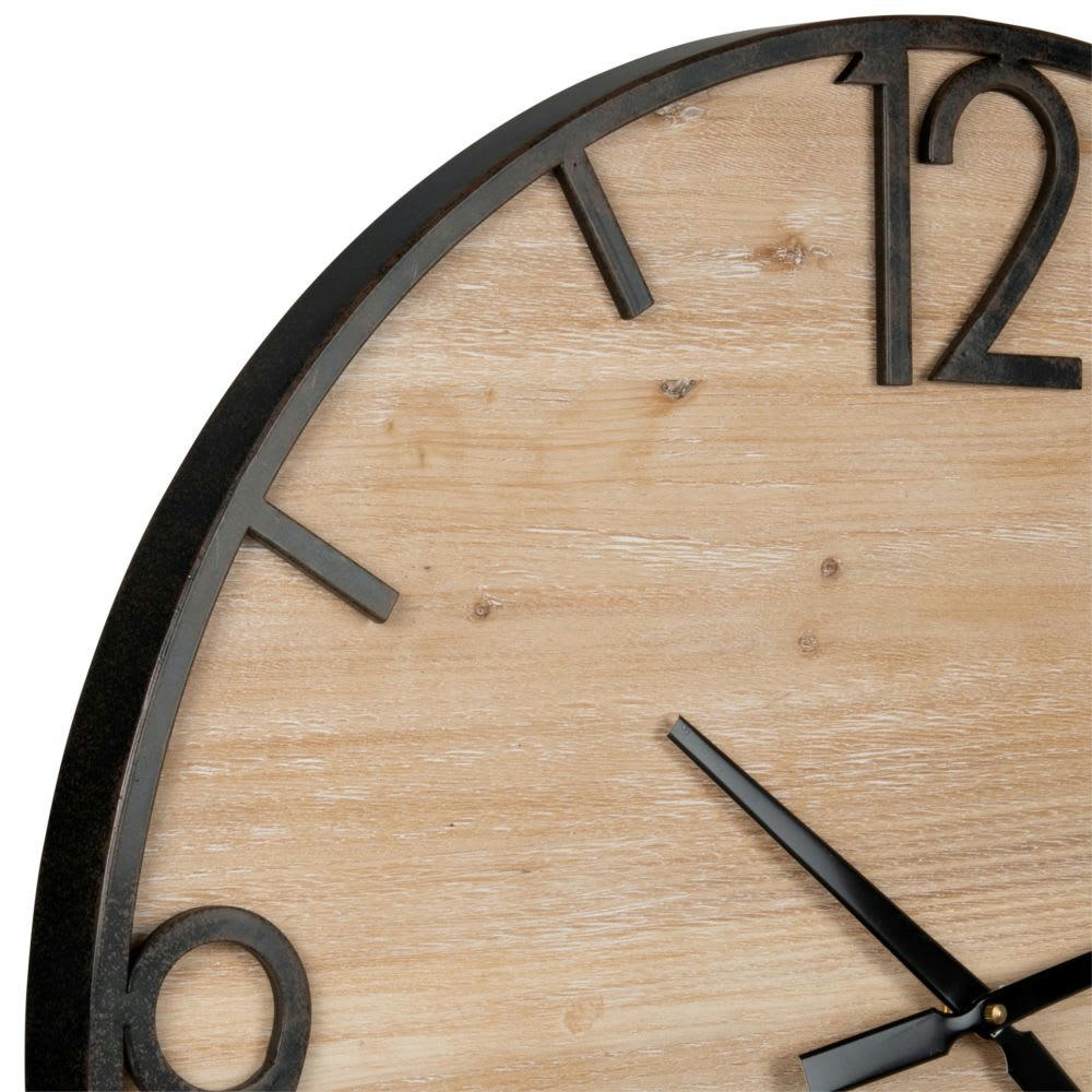 HUGO - Horloge murale beige et gris anthracite D60