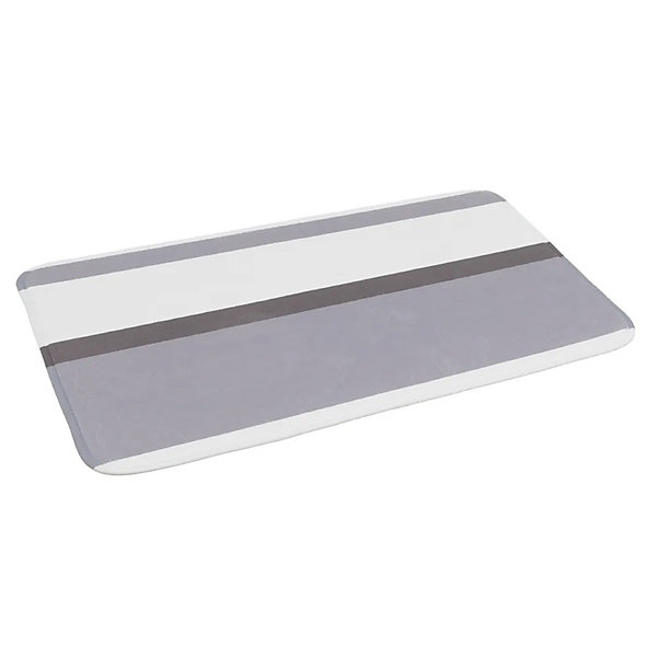 Lot de 2 Tapis de salle de bain antidérapante en microfibre - Longueur 70 x Largeur 45 cm