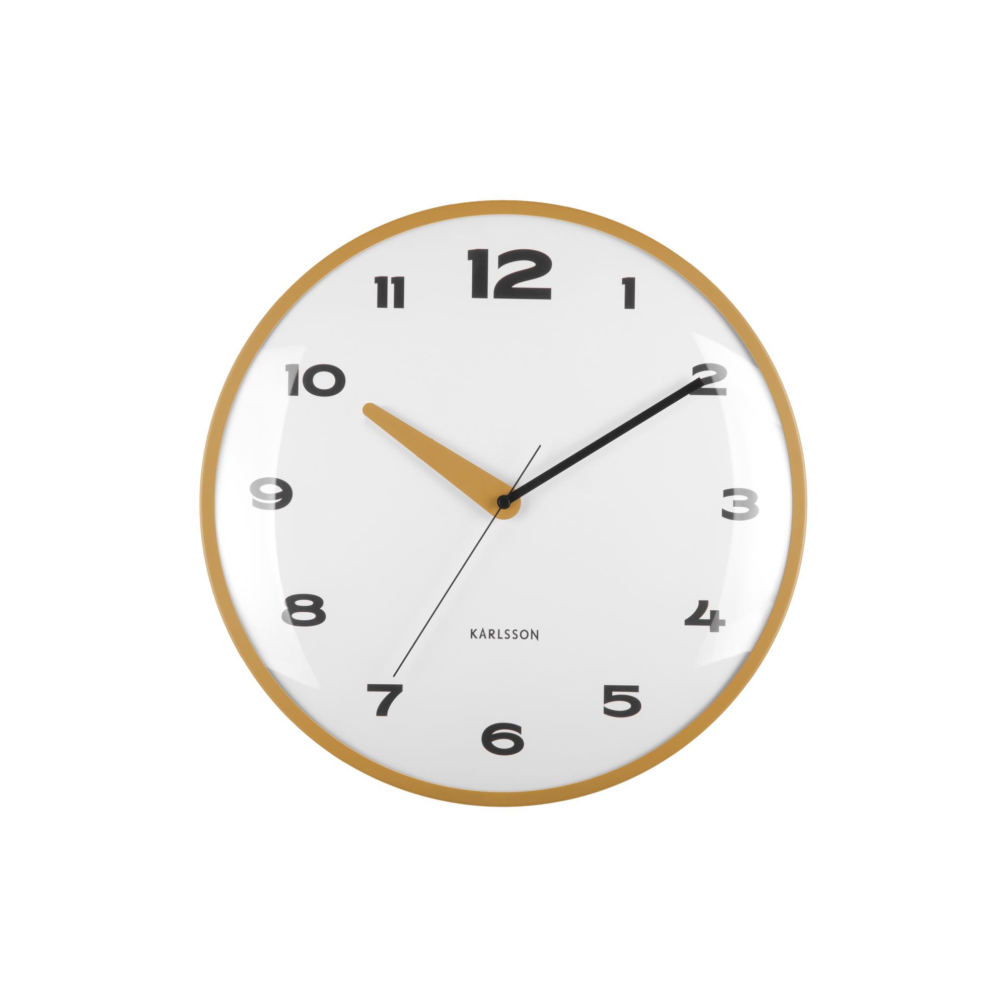Karlsson wandklok Brisk Dome - geel - Ø40cm