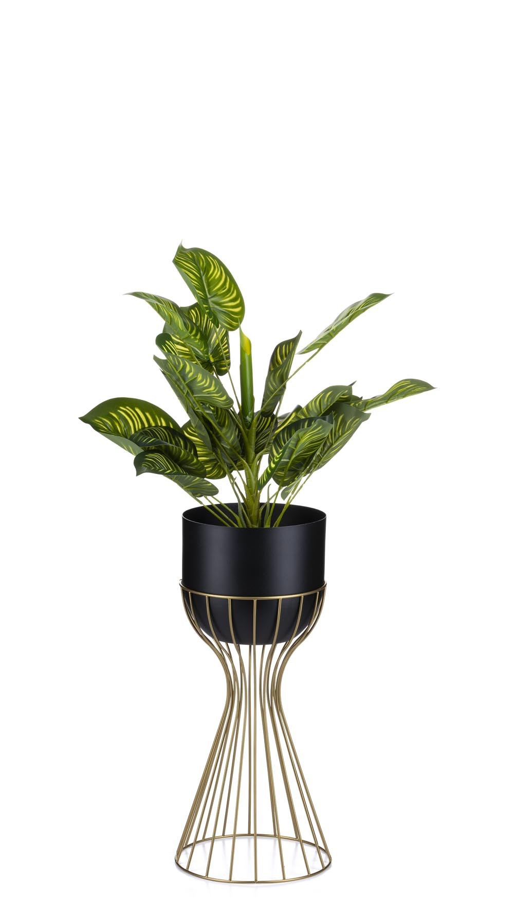 Kwietnik stojący 46 cm złoto czarny metal LOFT