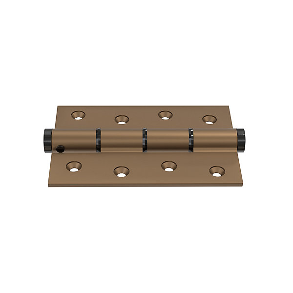 Charnière simple action à ressort, 120X40 mm, en aluminium anodisée bronze, pour porte de 40 mm