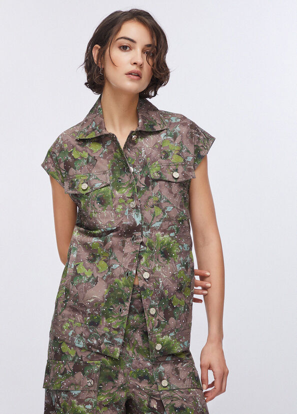 Gilet con stampa