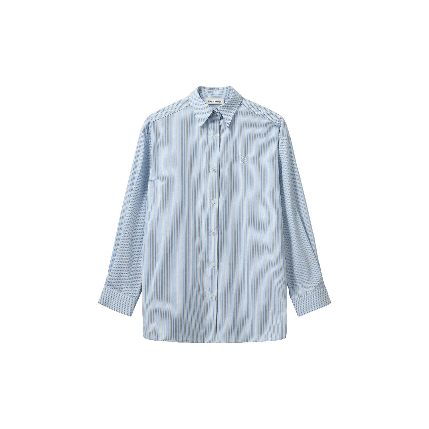 MERCYSW STRIPED OVERSIZED SHIRT, blue striped