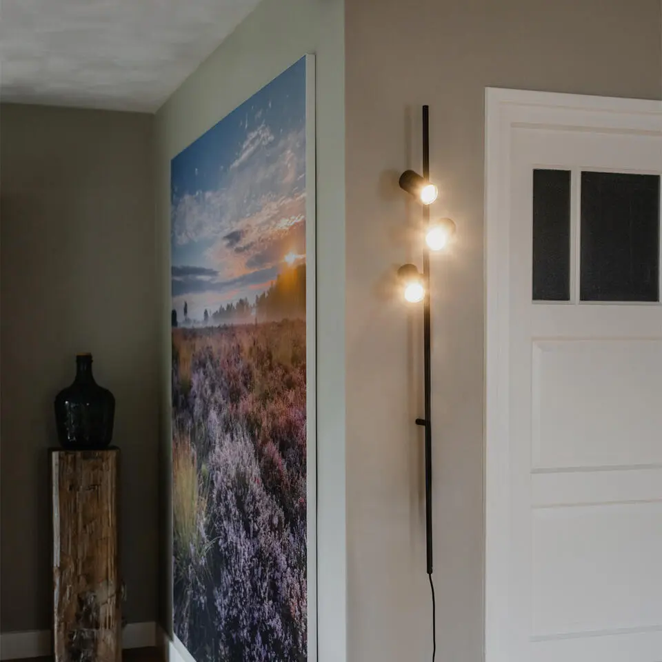 Qazqa wandlamp jeana luxe zwart gu10