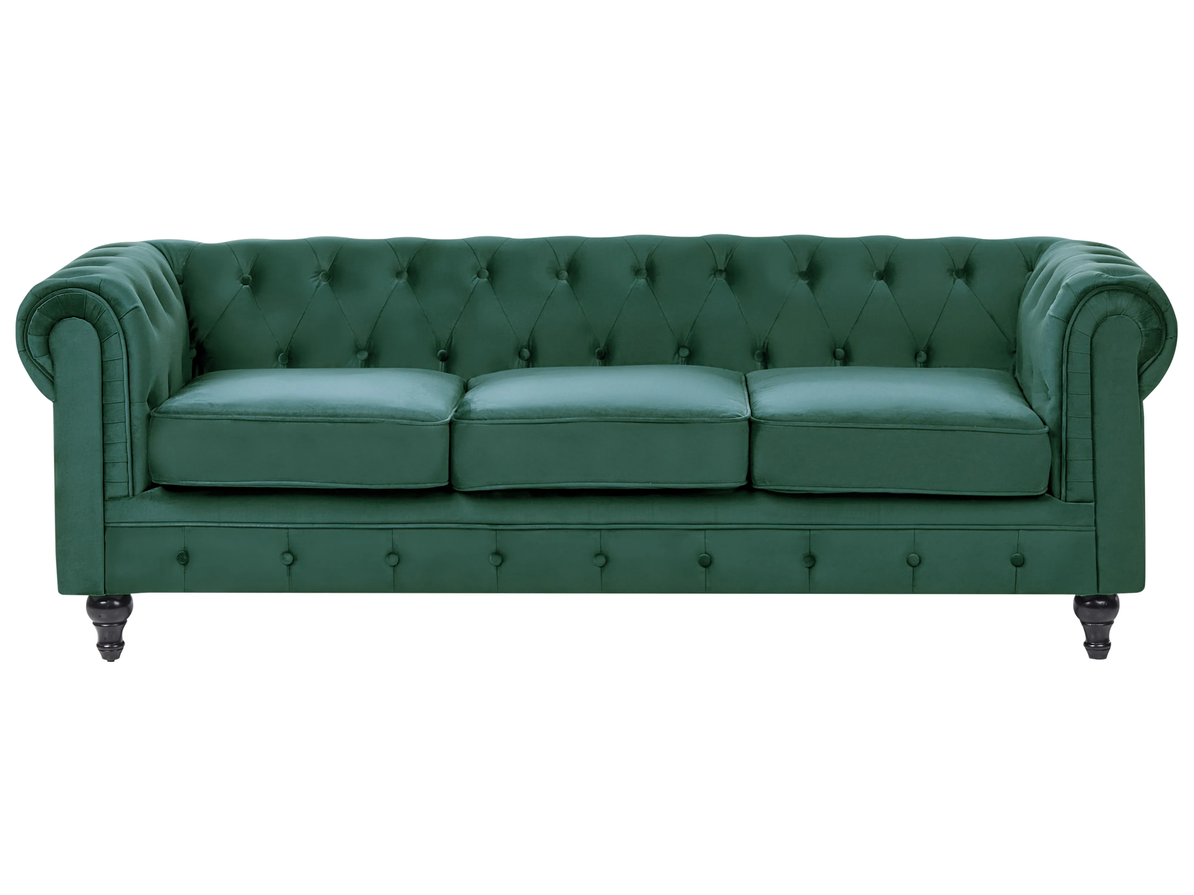 Armchair CHESTERFIELD Velvet Emerald Green