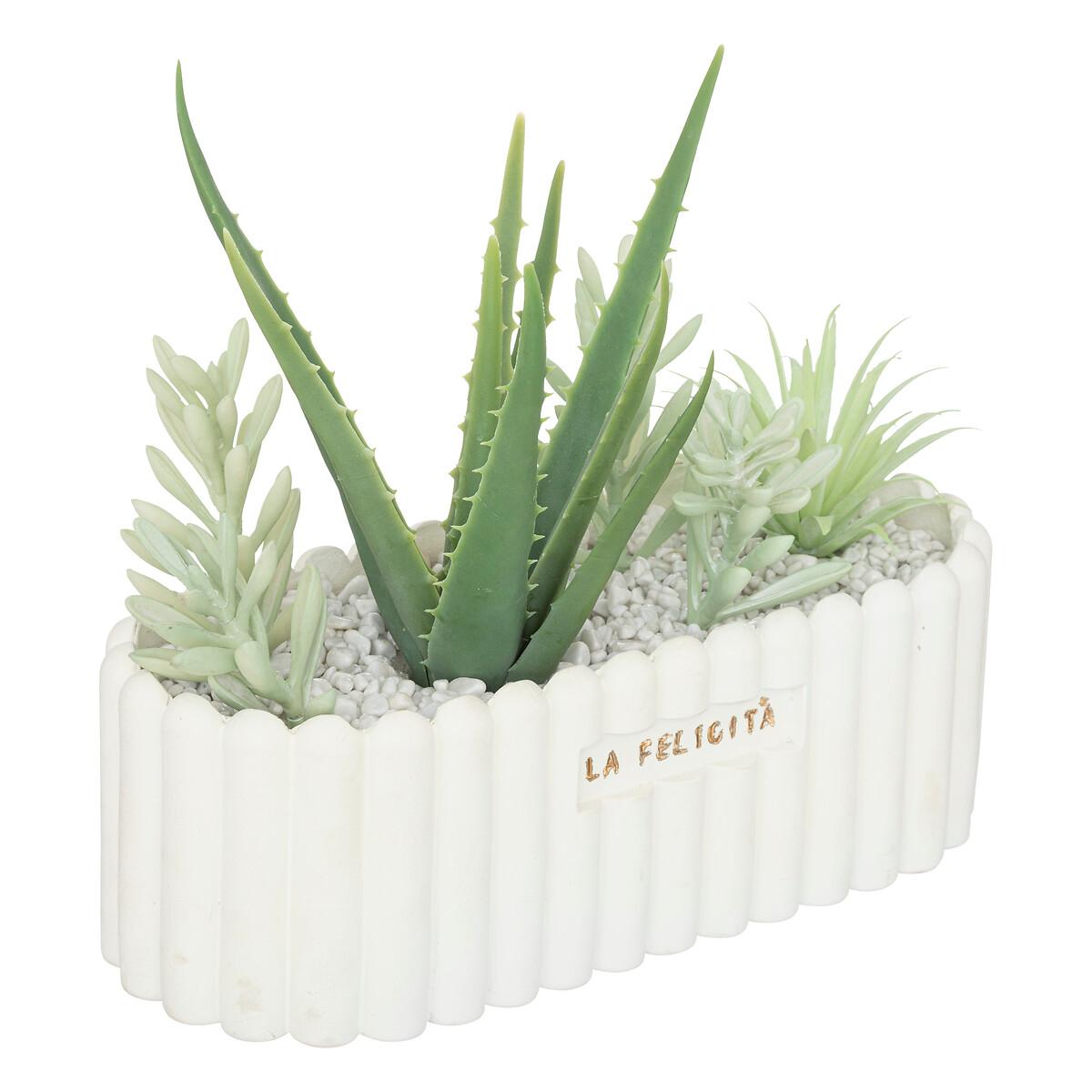Artificial plant "Rivi" Ceramic pot, H.15 cm