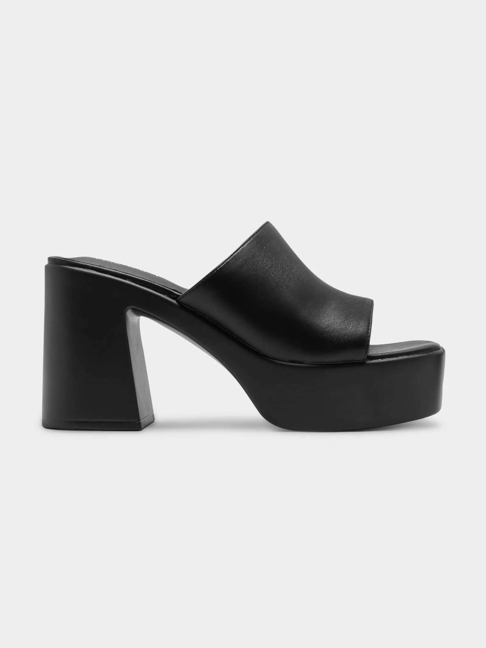 Womens Devon Platform Square-Toe Mule Heels