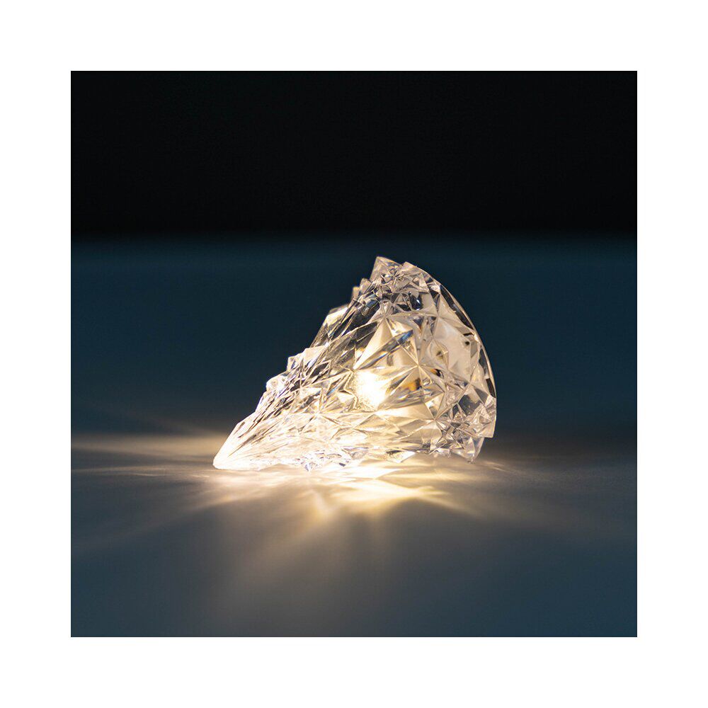 Mini sapin LED façon cristal Ø6xH8cm