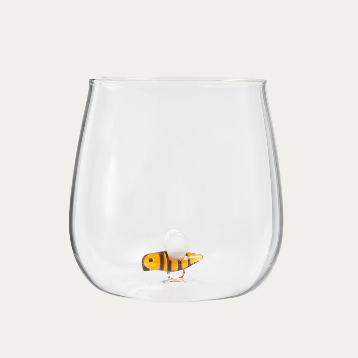 Szklanka ULME z pszczołą w środku bez ucha 0,4 l