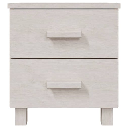 NNEVL Bedside Cabinets 2 pcs White 40x35x44.5 cm Solid Wood Pine