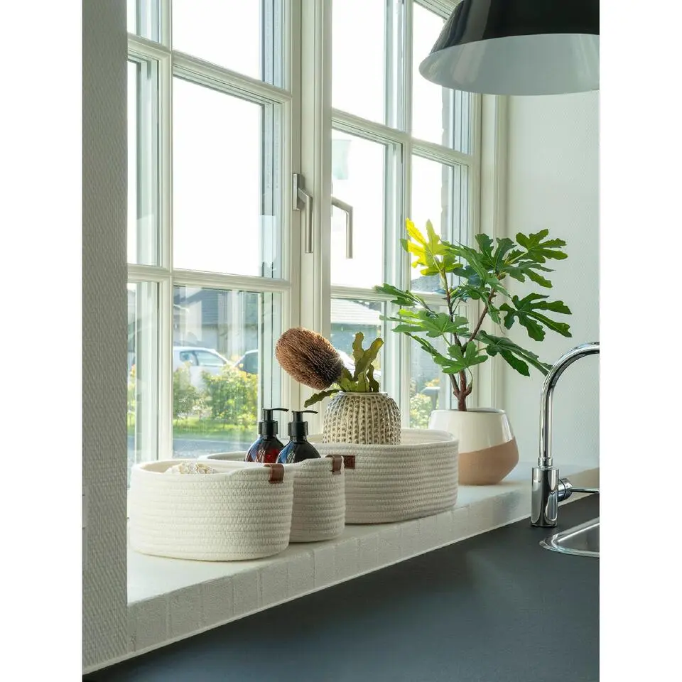 Nest of Nora Opbergmanden set van 3 - Katoen - Wit