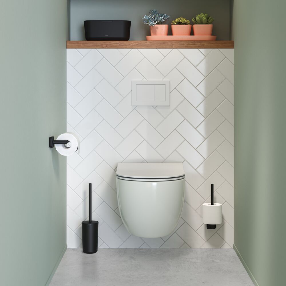 Tiger Carv Toiletrolhouder L-vorm - Zwart