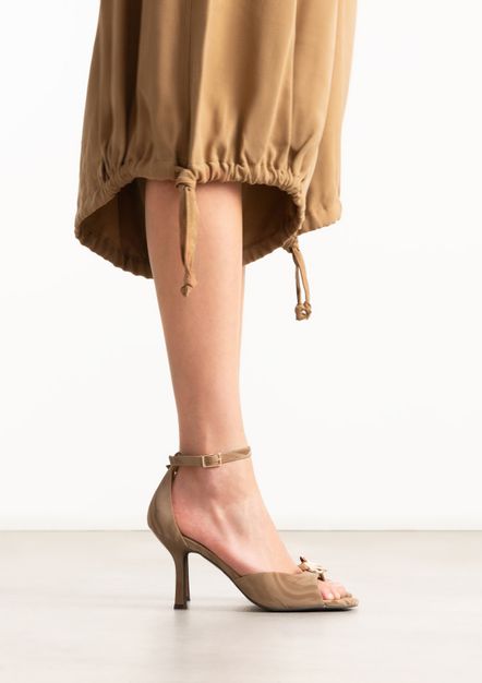 Bruine sandalen met hak